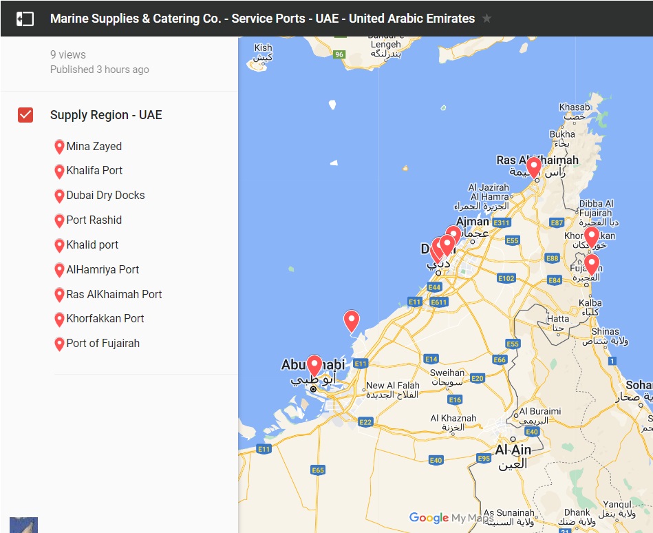 Ports we service in UAE